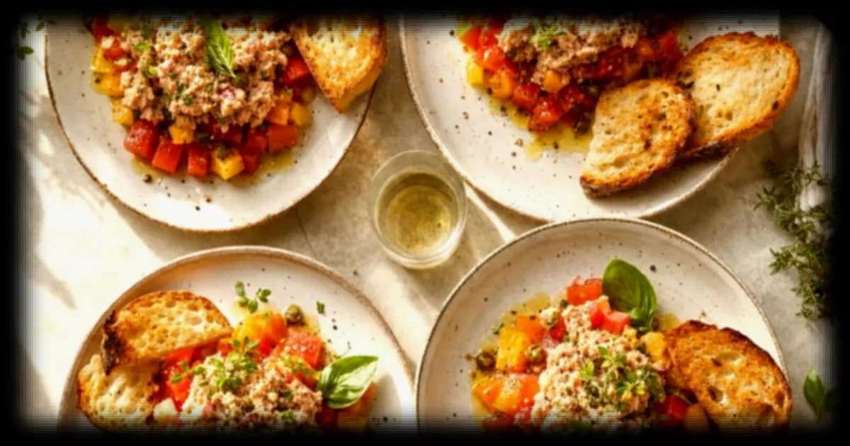 Un plat rafraîchissant pour les jours de canicule : le tartare de tomates et thon