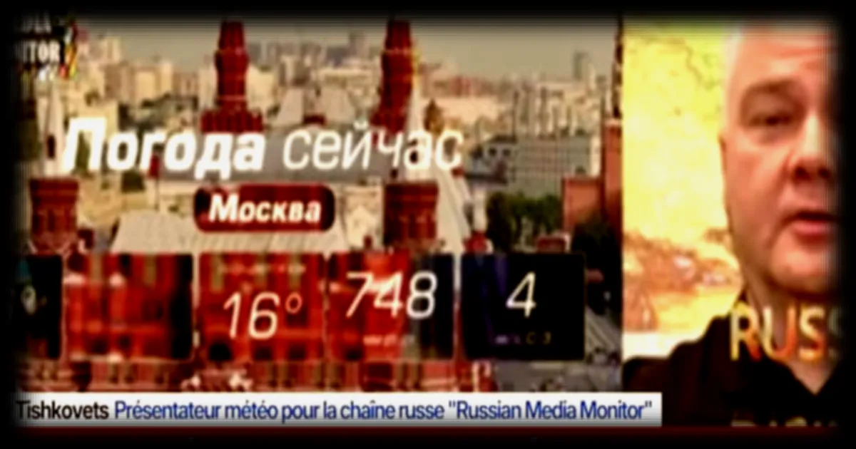 Un présentateur météo russe expose les conditions climatiques propices à d'éventuels bombardements nucléaires