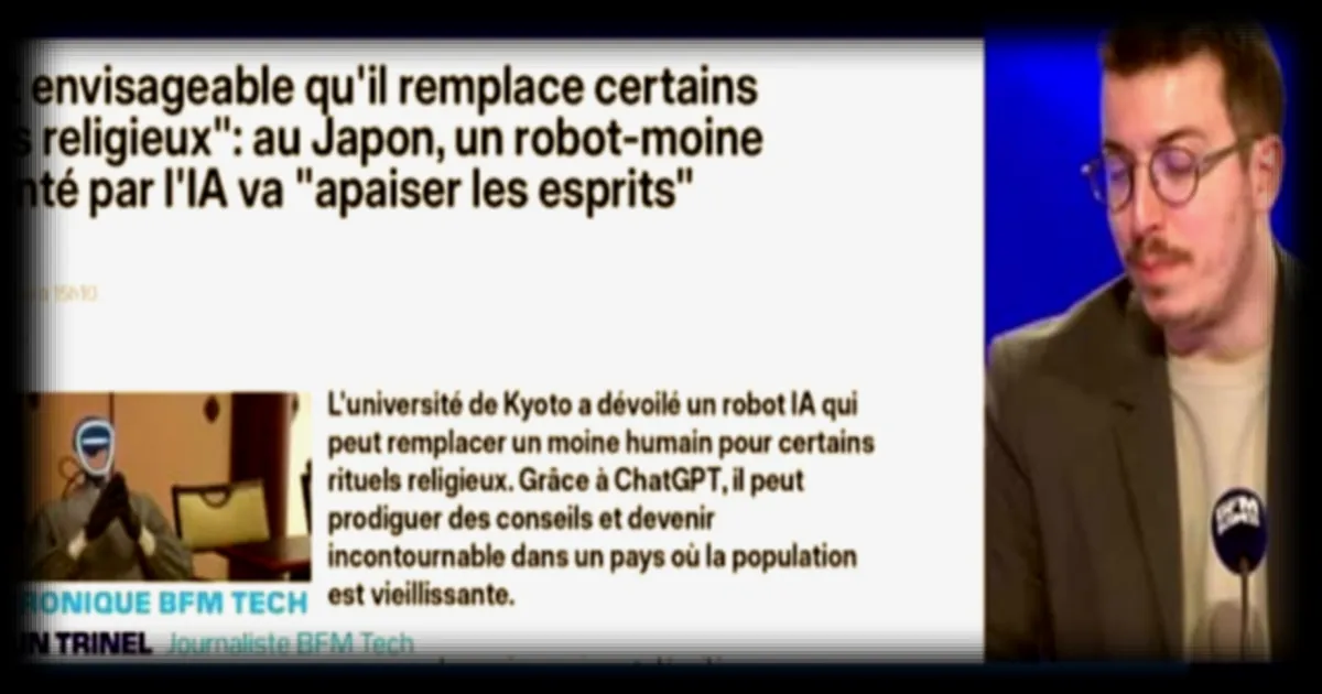 Un robot-moine alimenté par l'IA au Japon pour apaiser les esprits, selon BFM Business
