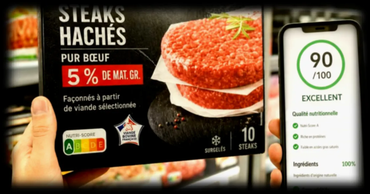 Un steak haché noté 90/100 sur Yuka sans additifs, une surprise chez les produits surgelés