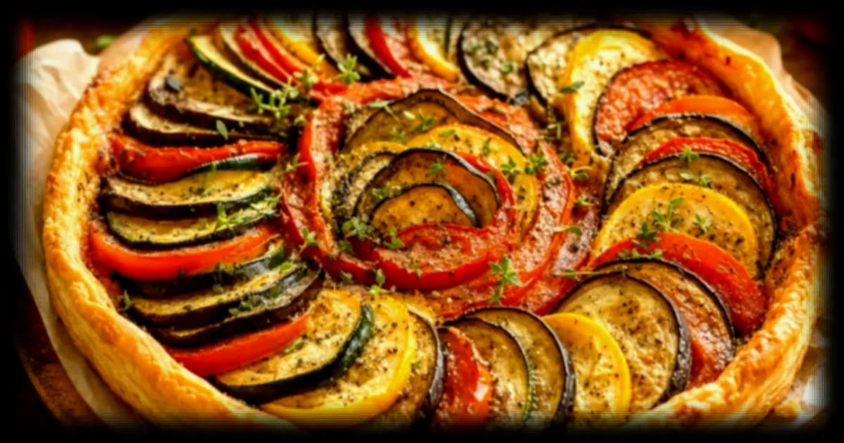 Une alternative estivale à la ratatouille : la tarte fine aux légumes d’été, un dîner léger et savoureux