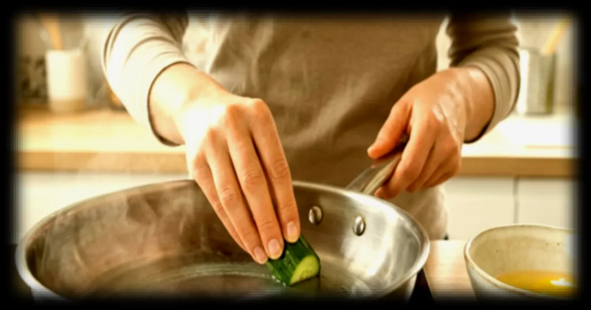 Une astuce de cuisson qui fait parler d’elle : le concombre, alternative au beurre pour éviter que les aliments n’accrochent