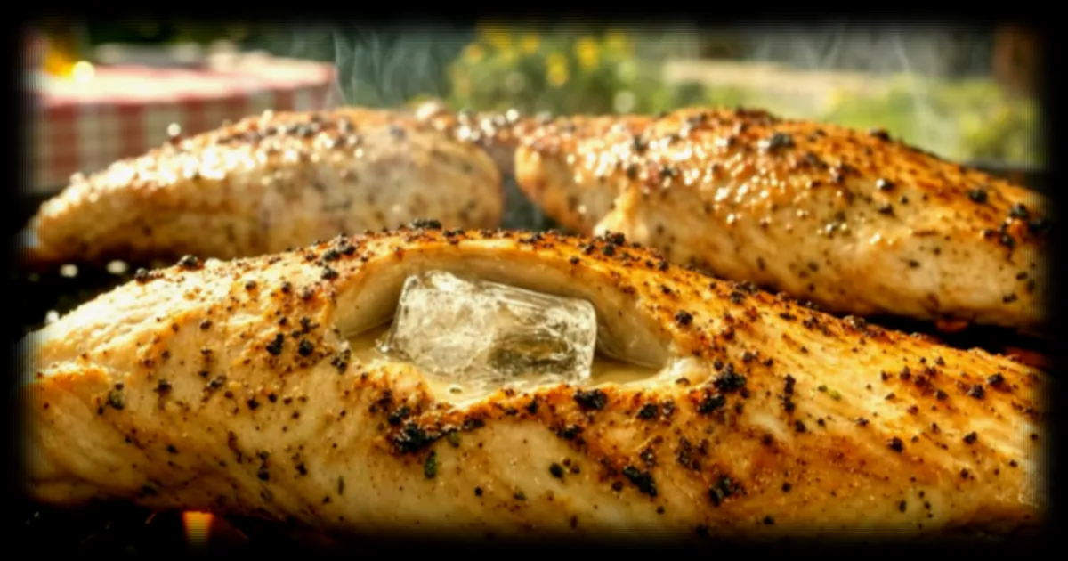 Une astuce méconnue pour un blanc de poulet parfait au barbecue : l’utilisation d’un glaçon