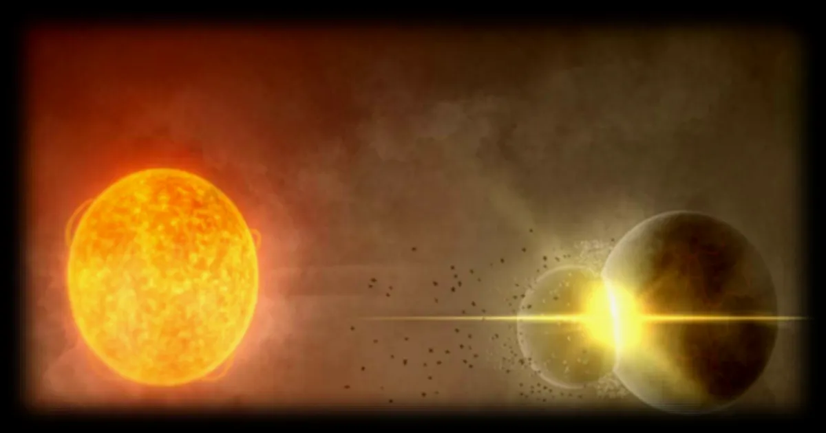 Une collision d'exoplanètes similaire à celle qui a fait naître la Lune