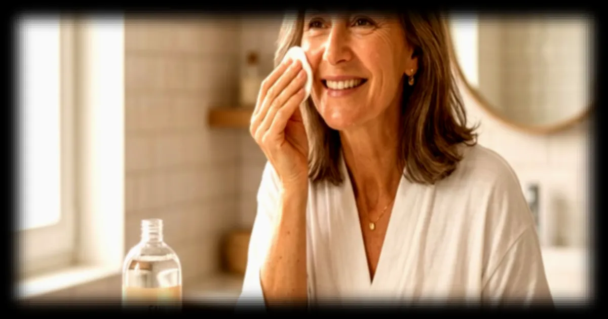 Une eau micellaire enrichie en vitamines C et E recommandee pour les peaux matures de plus de 50 ans