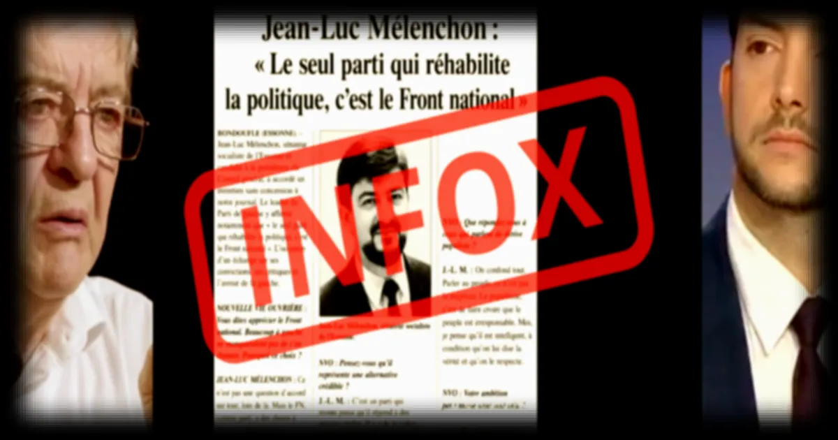 Une prétendue archive de Mélenchon dénoncée comme une infox par RFI