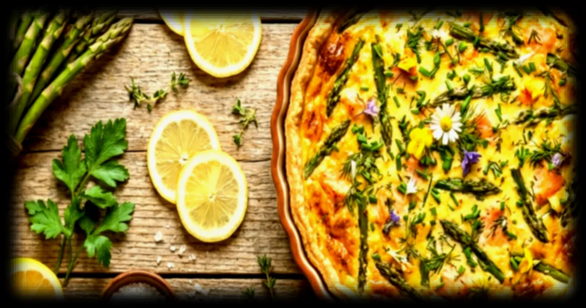 Une recette printanière appréciée : la quiche aux asperges et au saumon