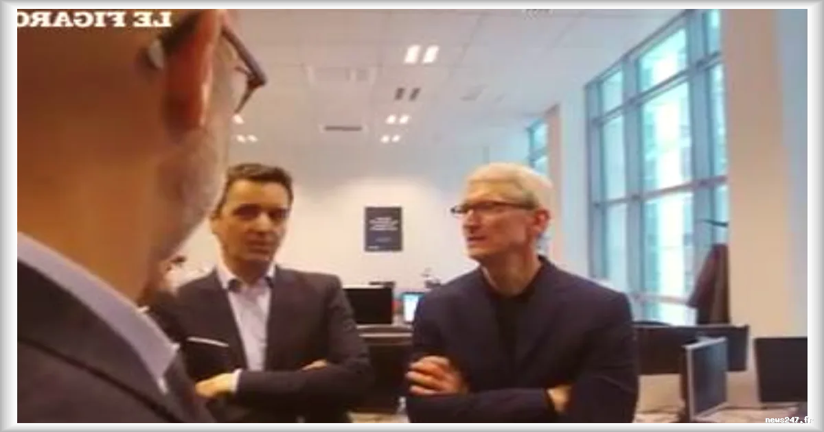 Tim Cook en visite au Figaro : une rencontre médiatisée entre le PDG d'Apple et le célèbre journal français