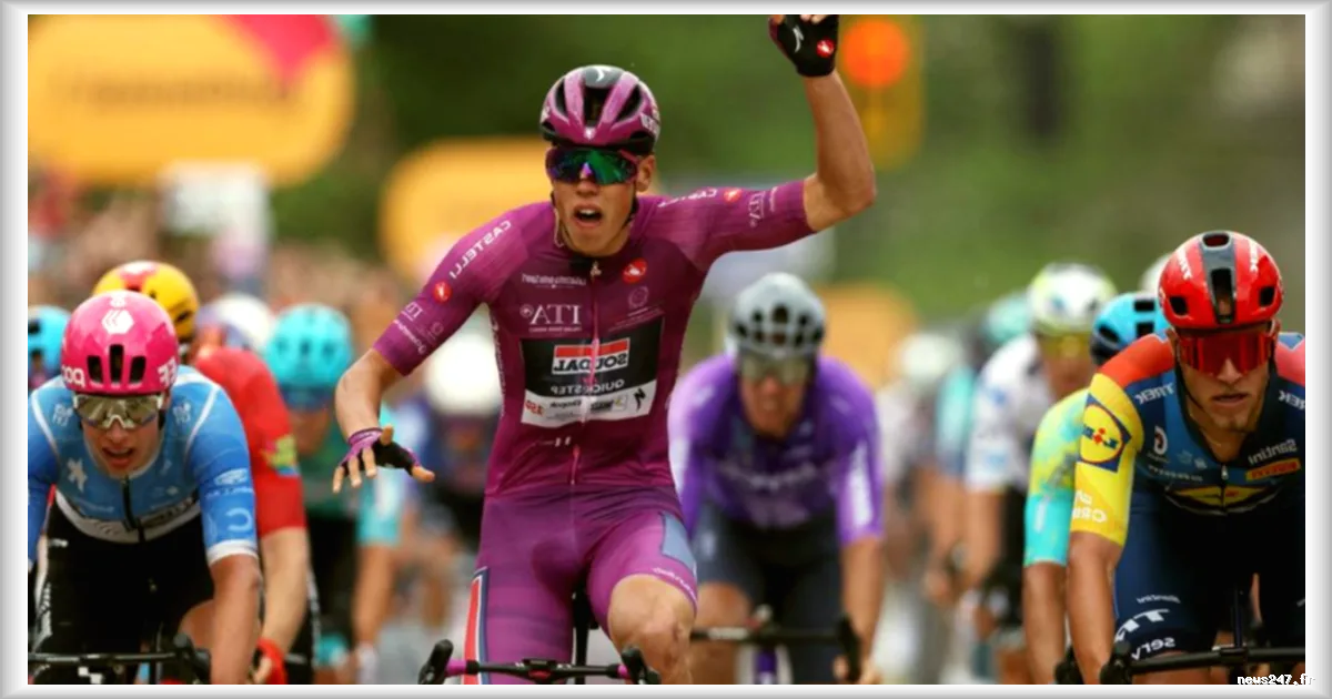 Tour d'Italie 2026 : Paul Magnier s'impose pour la deuxième fois en Bulgarie, Tadej Pogačar salue son talent