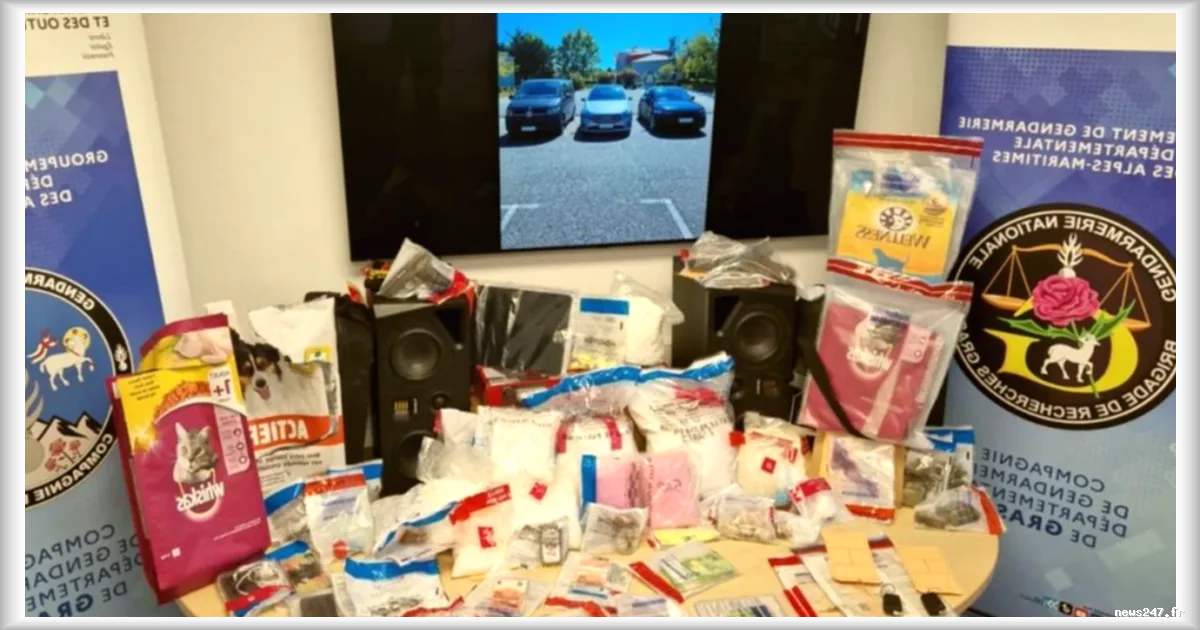 Trafic de drogue de près d’un million d’euros démantelé près de Grasse après une livraison erronée