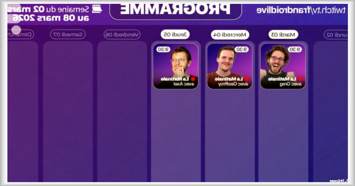 Triple Matinale Tech' et des grosses news toute la semaine : notre programme Twitch