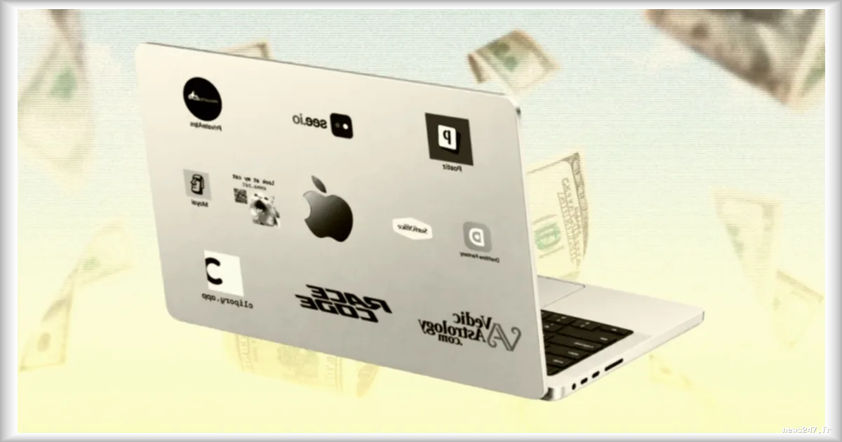 Un développeur mise aux enchères dix espaces publicitaires sur son MacBook pour financer son achat
