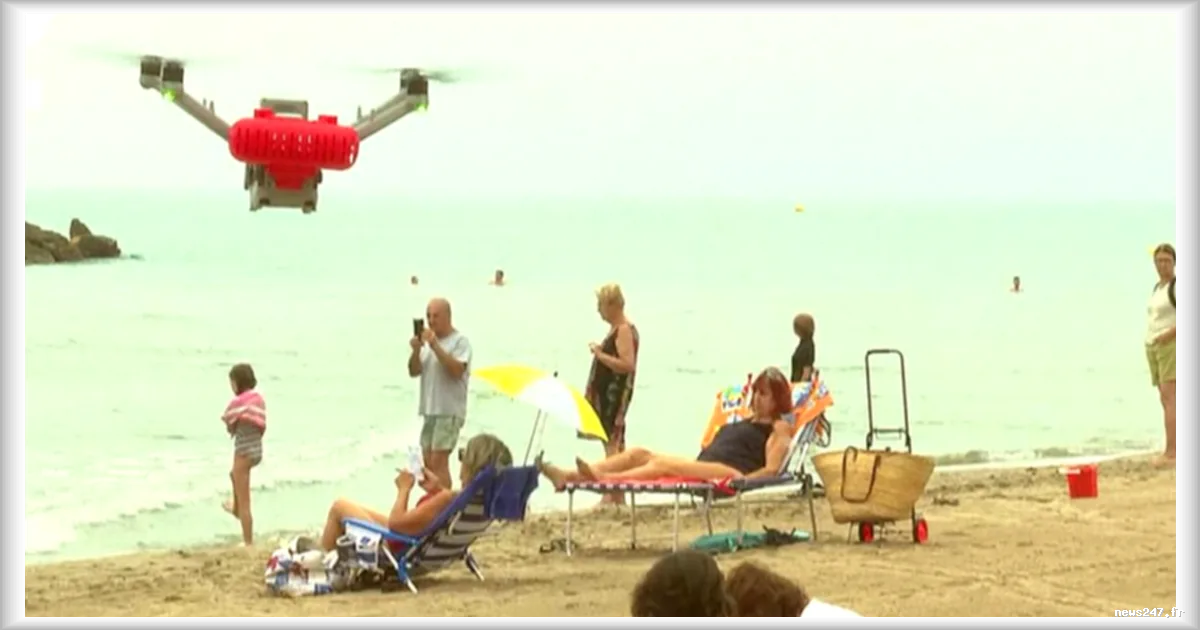 Un drone « sauveteur » teste à Valras-Plage pour prévenir les noyades dans l’Hérault