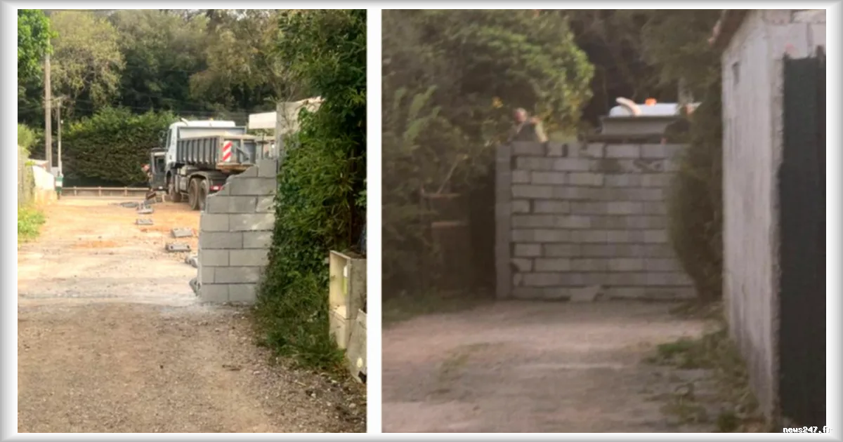 Un muret construit en plein chemin crée la discorde à Mougins
