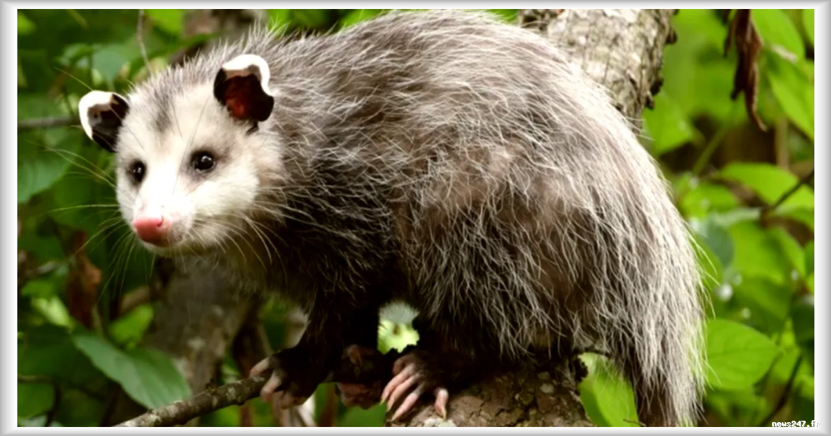 Un opossum sauvage se glisse parmi les peluches d'une boutique d'un aéroport en Australie
