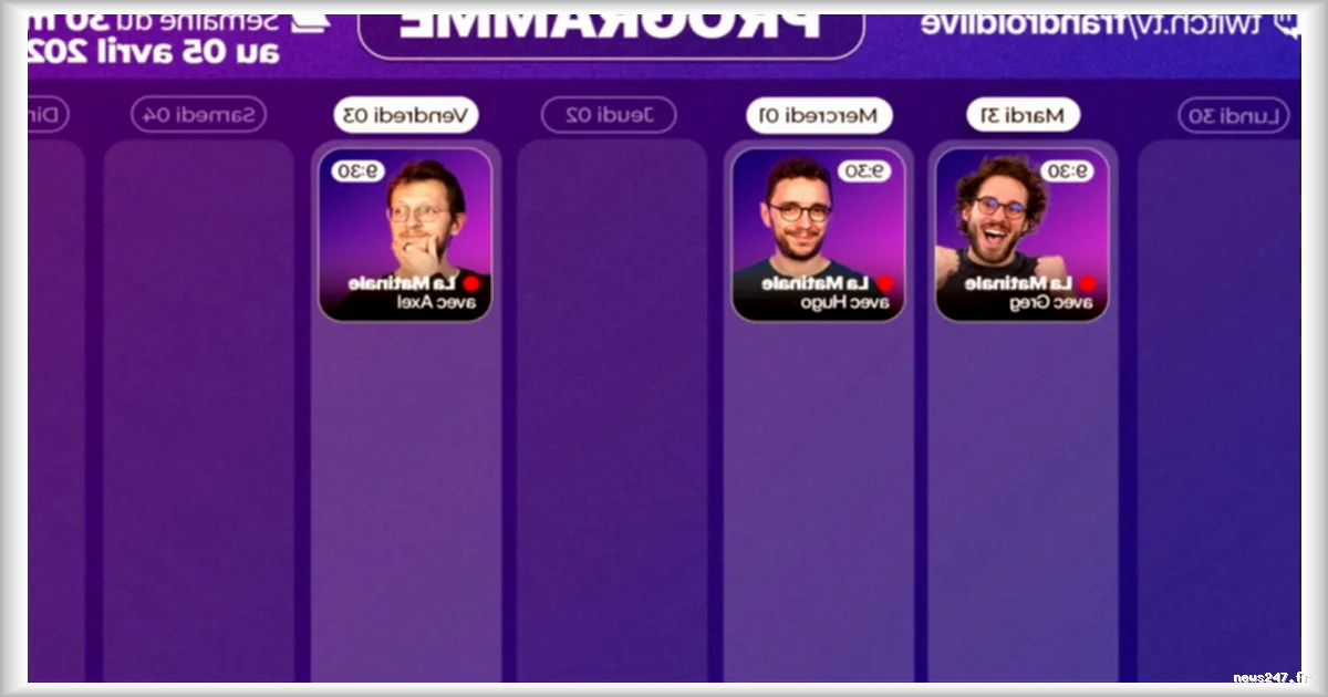 Un programme Twitch de la semaine : Unlock Talk et Matinale Tech sur Frandroidlive