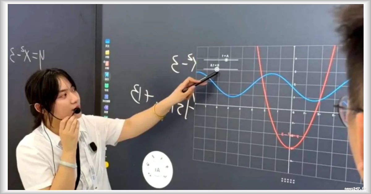 Un tableau blanc intelligent capable de transformer une équation en modèle 3D présenté à Shanghai