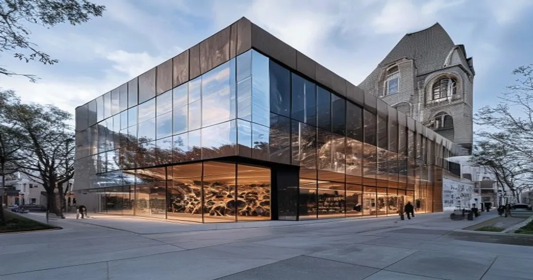 Une galerie contemporaine à l'entrée de la cathédrale d'Angers