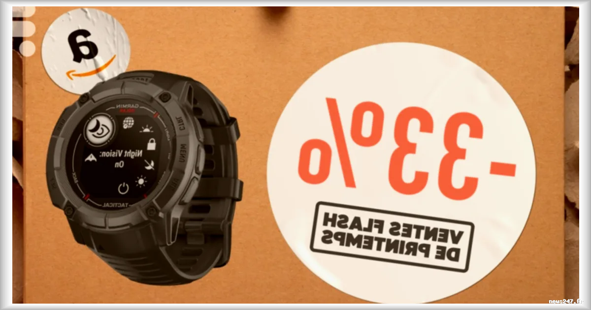 Ventes Flash de Printemps : la Garmin Instinct 2X Solar Tactical en promotion à -150 €