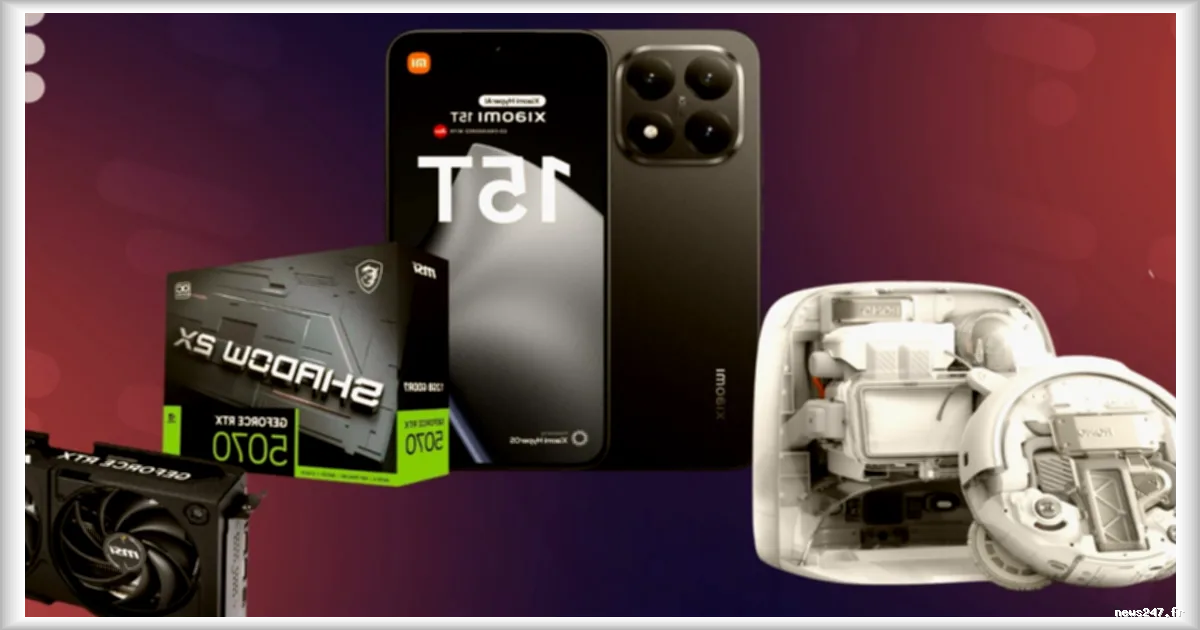 Xiaomi 15T, MSI RTX 5070 et DJI Romo P : trois offres incontournables pour ce vendredi 22 mai 2026